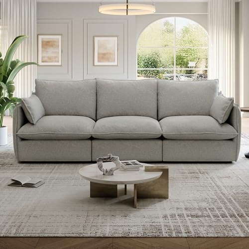 Cloud Modular Sectional Sofa, Waterproof Down Filled, High Backrest 5 Seater, Dark Gray J53470