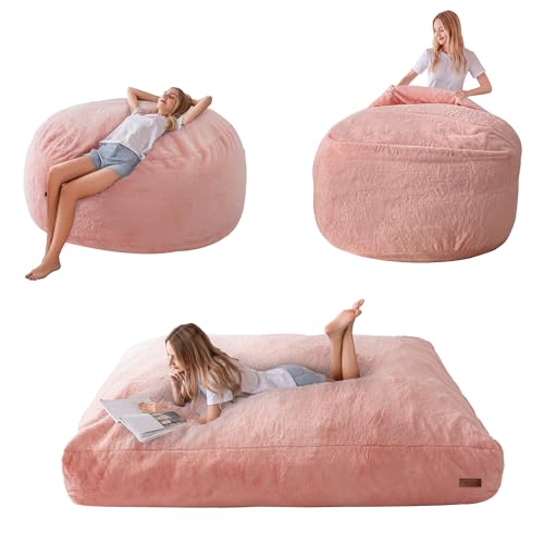 MAXYOYO Giant Bean Bag Chair Bed for Adults, Convertible Floor Sofa G466