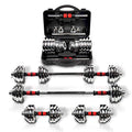 Adjustable Dumbbell Set Home Gym Cast Iron Barbell Sets with Carry Box 44lbs 66lbs 110lbs Office Bedroom Workout Dumbbells for Men and Women