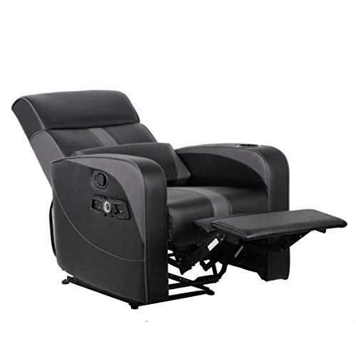 X Rocker Gamma Recliner Gaming Chair with Bluetooth Audio and Footrest, Black L57269