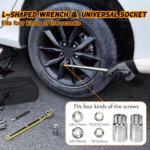 Car Jack Kit 2 Ton Scissor Jack with Lug Wrench for Car SUV A198