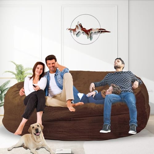 Bean Bag Chair for Adults 3FT, Soft Removable Cover, Light Gray M535251