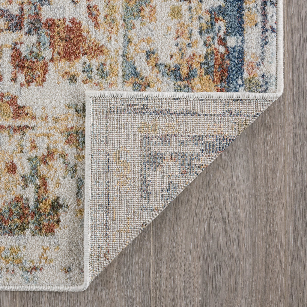Traditional 5x7 Area Rug Oriental Navy Cream Living Room M4834