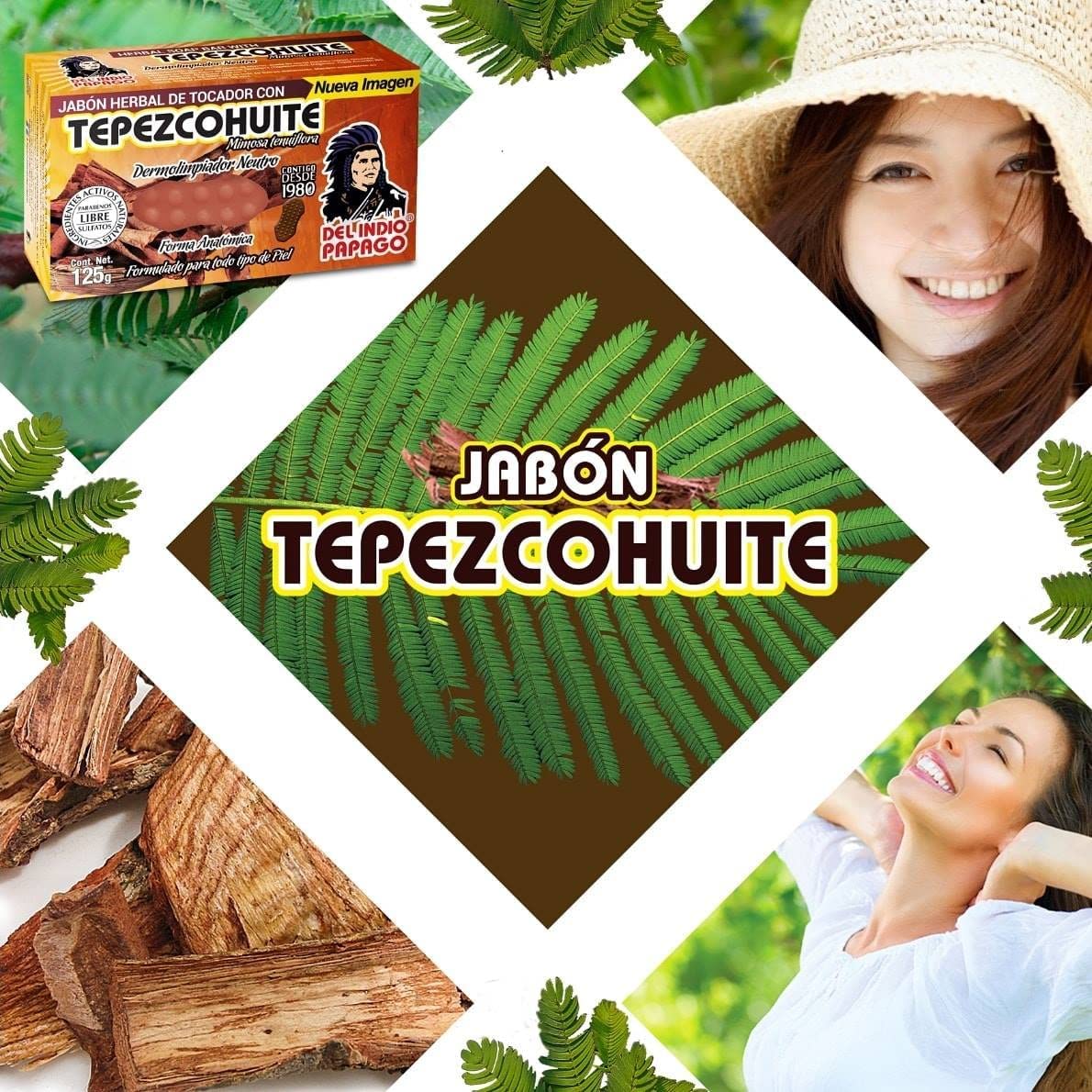 Del Indio Papago Neutral Soap with Tepezcohuite 125g 5 Pack U481651