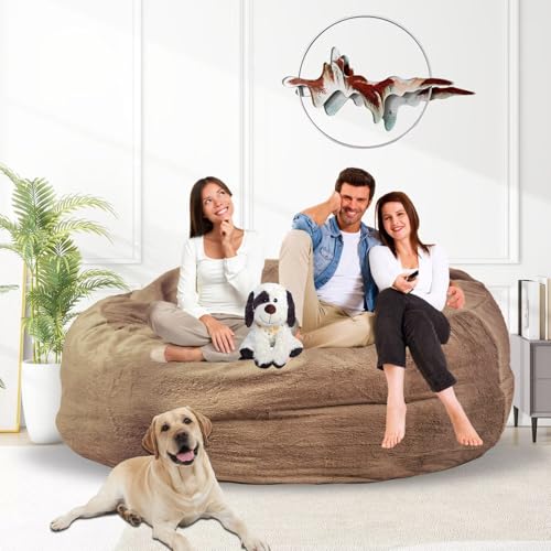 Bean Bag Chair for Adults 3FT, Soft Removable Cover, Light Gray M535251
