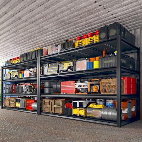 REIBII 60" W Garage Shelving 5-Tier Heavy Duty Metal Storage Shelves B60038