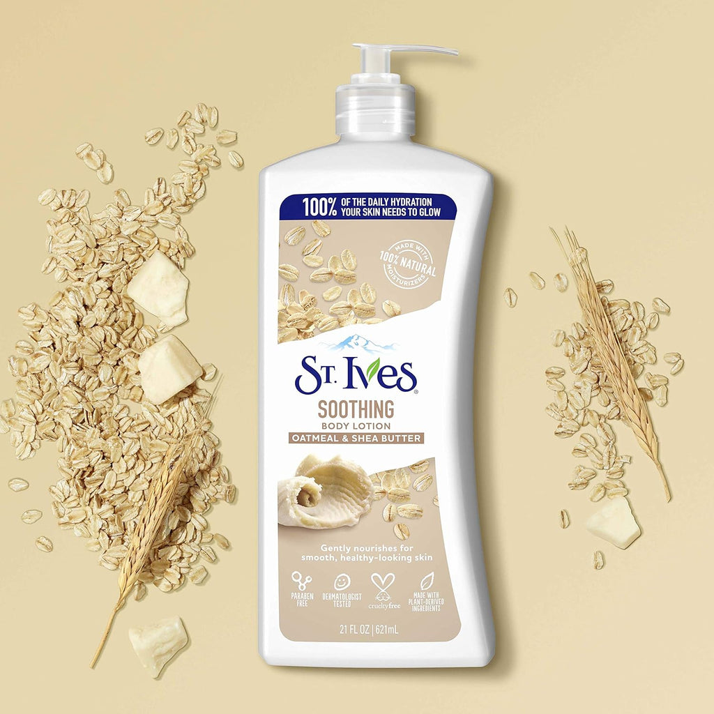 St. Ives Soothing Hand & Body Lotion with Oatmeal & Shea Butter, 21 oz J628