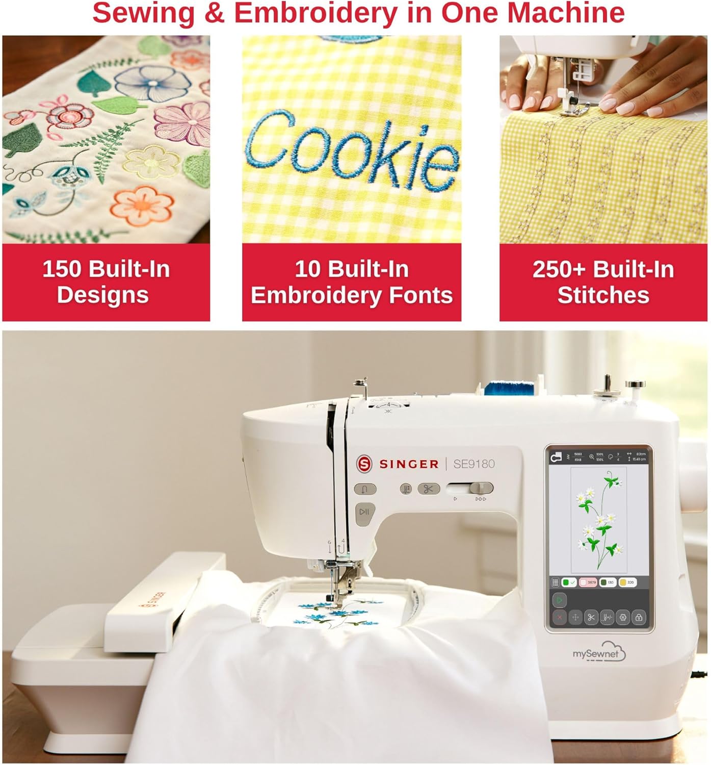 SINGER SE9180 Sewing and Embroidery Machine F279092