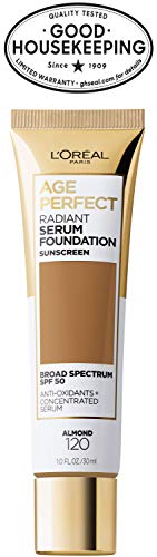 L'Oreal Paris Age Perfect Radiant Serum Foundation SPF 50, Honey Rose, 1 fl oz R425478