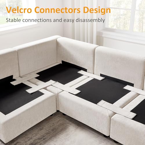Modular Sectional Sofa with Ottoman for Small Apartments U669203