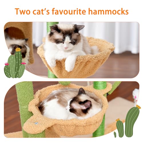 Heybly Cat Tree 39.4 Inches Tower Condo with Scratching Post for Indoor Cats F1156