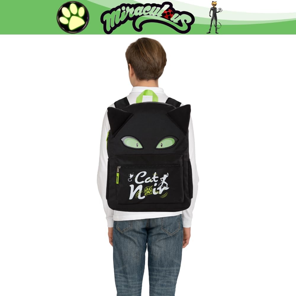 Miraculous Ladybug Cat Noir Backpack 16 inch Black F8146