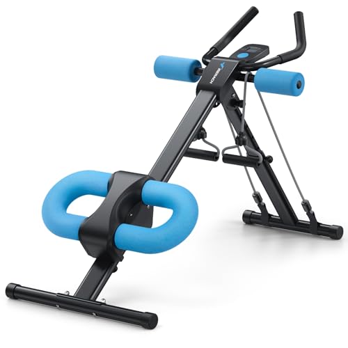 MERACH Abdominal Trainers, Adjustable Ab Machine Full Body Workout for Home Gym,Foldable,Knee Protection, Abdominal Exercise Machine for Home, Core Ab Exercise System Trainer