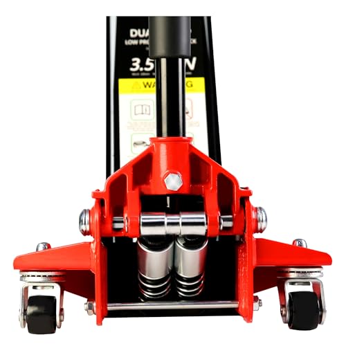 Pvillez Floor Jack, Heavy Duty Hydraulic Low Profile Steel Racing Jack, 2 Ton Capacity Blue H10635