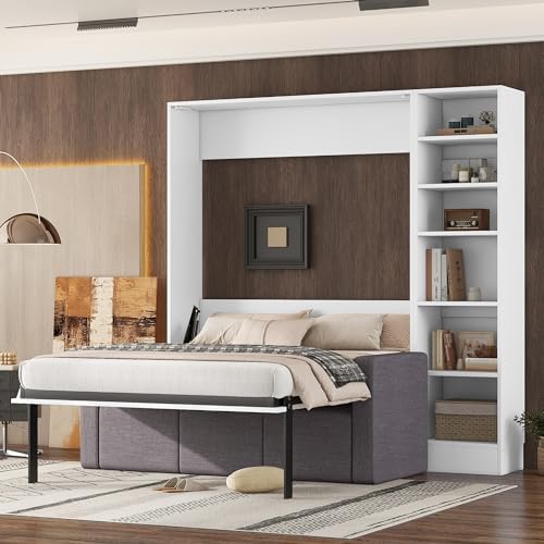 Ball & Cast Murphy Bed Queen Size with Cushion, White B692
