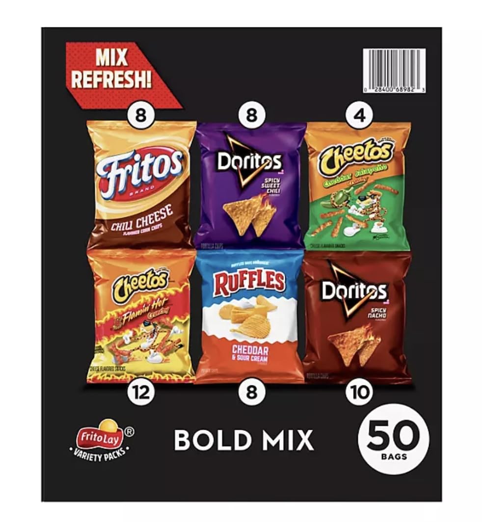 Frito-Lay Bold Mix Variety Pack Chips and Snacks 50 ct. E77472