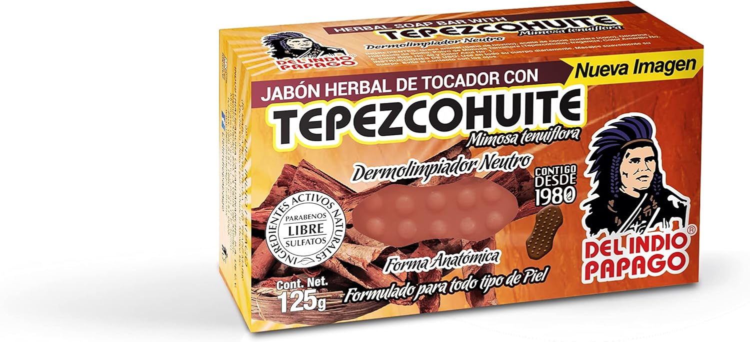DEL INDIO PAPAGO Tepezcohuite Night Facial Cream 60g with Neutral Soap 125g A374