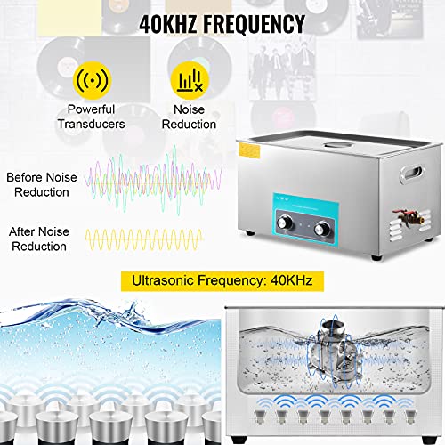 Mophorn 10L Ultrasonic Cleaner 304 Stainless Steel with Heater and Timer N4268