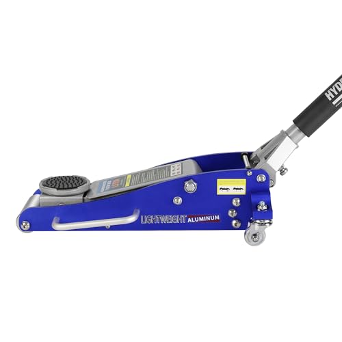 Pvillez Floor Jack, Heavy Duty Hydraulic Low Profile Steel Racing Jack, 2 Ton Capacity Blue H10635