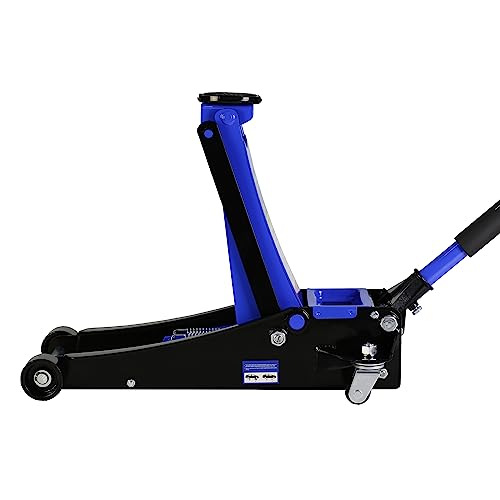 Pvillez Floor Jack, Heavy Duty Hydraulic Low Profile Steel Racing Jack, 2 Ton Capacity Blue H10635