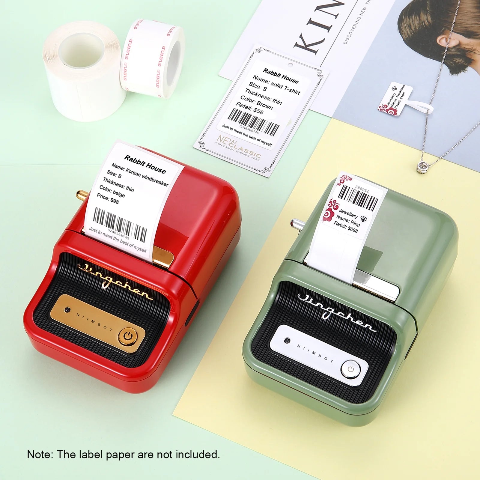 NIIMBOT Label Printer Portable Wireless BT Thermal Label Maker C356