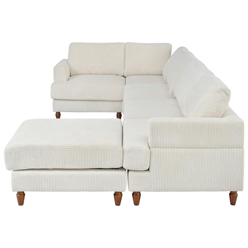 Oversized Modular Sectional Sofa with Movable Ottoman E909