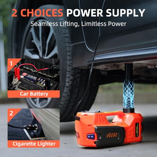 12V 5 Ton Electric Car Jack with Inflator Pump for SUV Sedan MPV Y442659