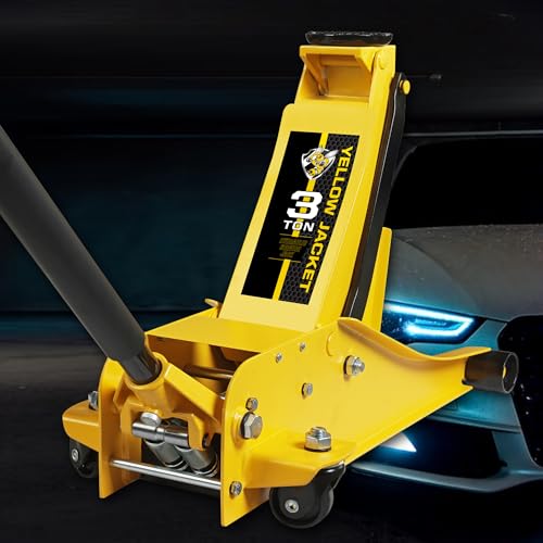 YELLOW JACKET 2.5 Ton Trolley Jack with Carrying Case, 5500 lb Capacity N593266