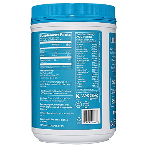 Vital Proteins Collagen Peptides Unflavored Dietary Supplement, 24 Oz T4595