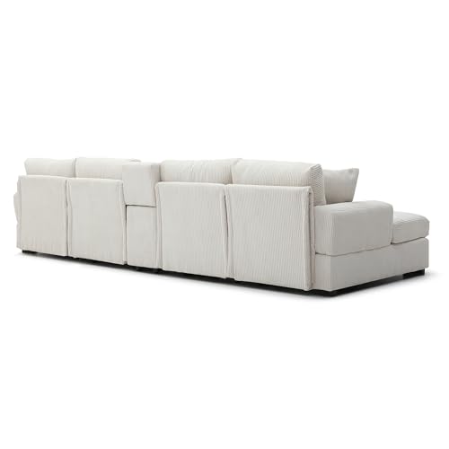 Oversized Modular Sectional Sofa with Movable Ottoman E909