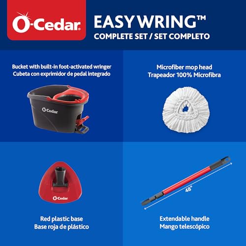 O-Cedar EasyWring Microfiber Spin Mop Bucket System J4807