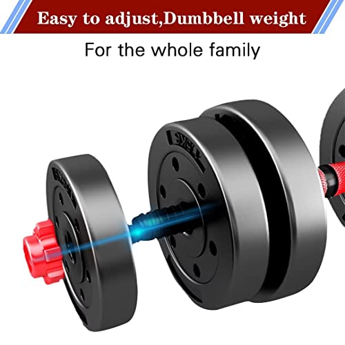 Adjustable Dumbbells Set of 2, Convertible to Barbell, 20-80lbs for Home Gym Z143