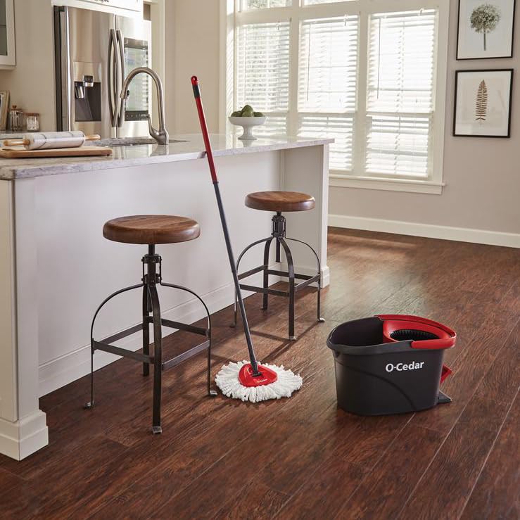 O-Cedar EasyWring Microfiber Spin Mop Bucket System J4807