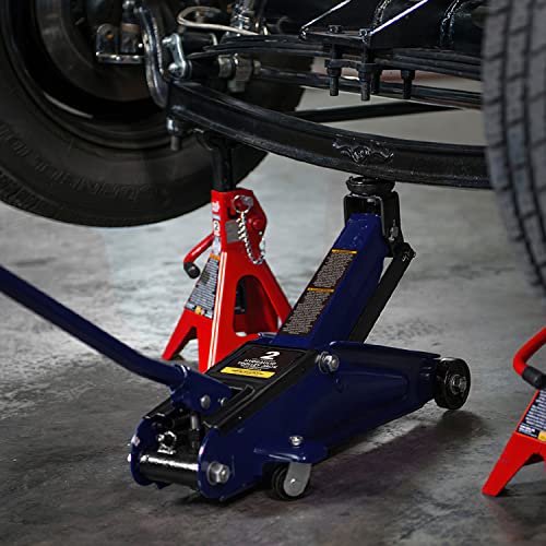 BIG RED Torin Hydraulic Trolley Floor Jack with Storage Case, 1.5 Ton Capacity, Black J906585
