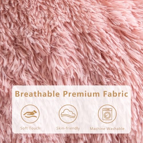 BYBYME Giant Faux Fur Bean Bag Chair for Adults with Filler T1937