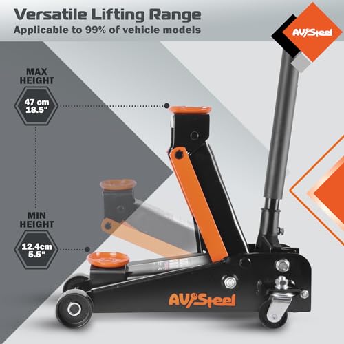 3 Ton Floor Jack Heavy Duty Hydraulic Car Jack with Single Piston Pump H19028
