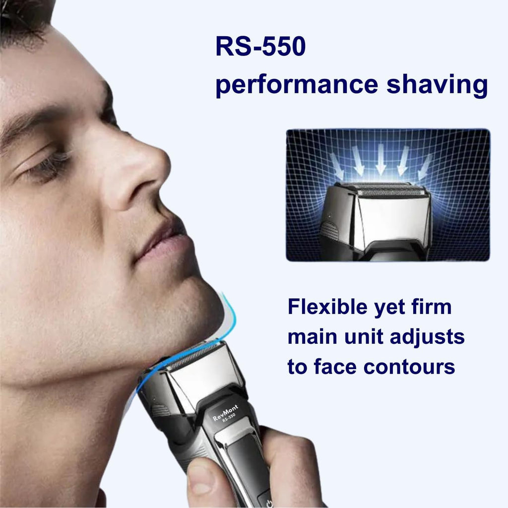 RS-550 Rechargeable Electric Shaver for Men, IPX7 Waterproof, Pivoting Head E52986