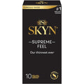 SKYN Supreme Feel Non-Latex Condoms - 10 Count – Ultra-Thin & Pre-Lubricated for a Natural, Smooth Fit