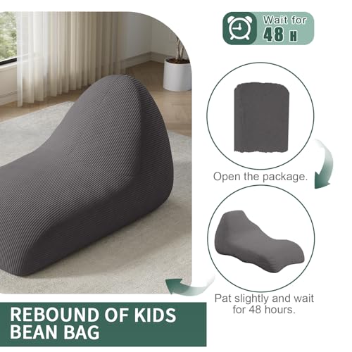 COMAX Unicorn Bean Bag Chair for Kids with Filler, Pink H562644