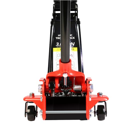 Pvillez Floor Jack, Heavy Duty Hydraulic Low Profile Steel Racing Jack, 2 Ton Capacity Blue H10635
