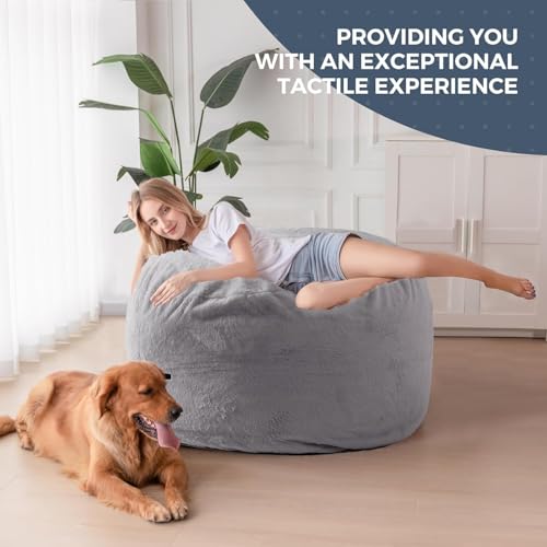 MAXYOYO Giant Bean Bag Chair Bed for Adults, Convertible Floor Sofa G466