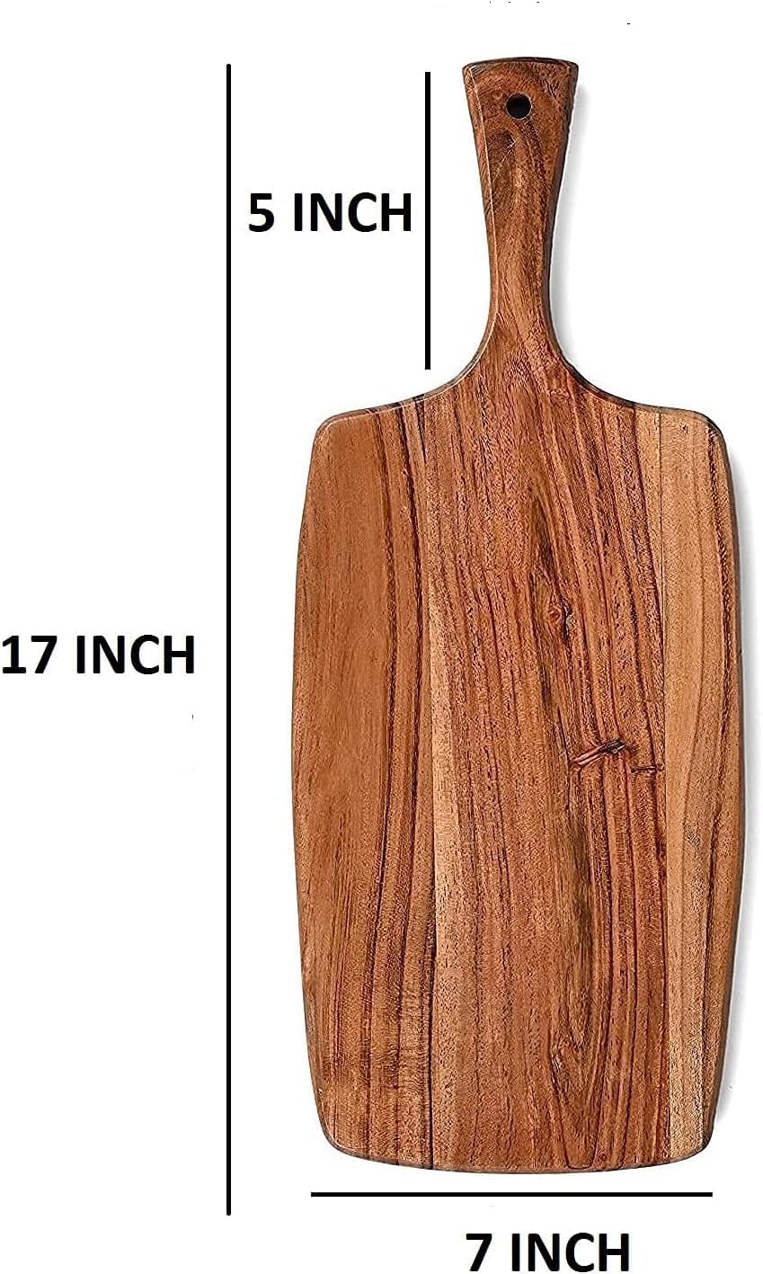 Acacia Wood Cutting Board 17 by 7 Inches for Kitchen and Serving B57737