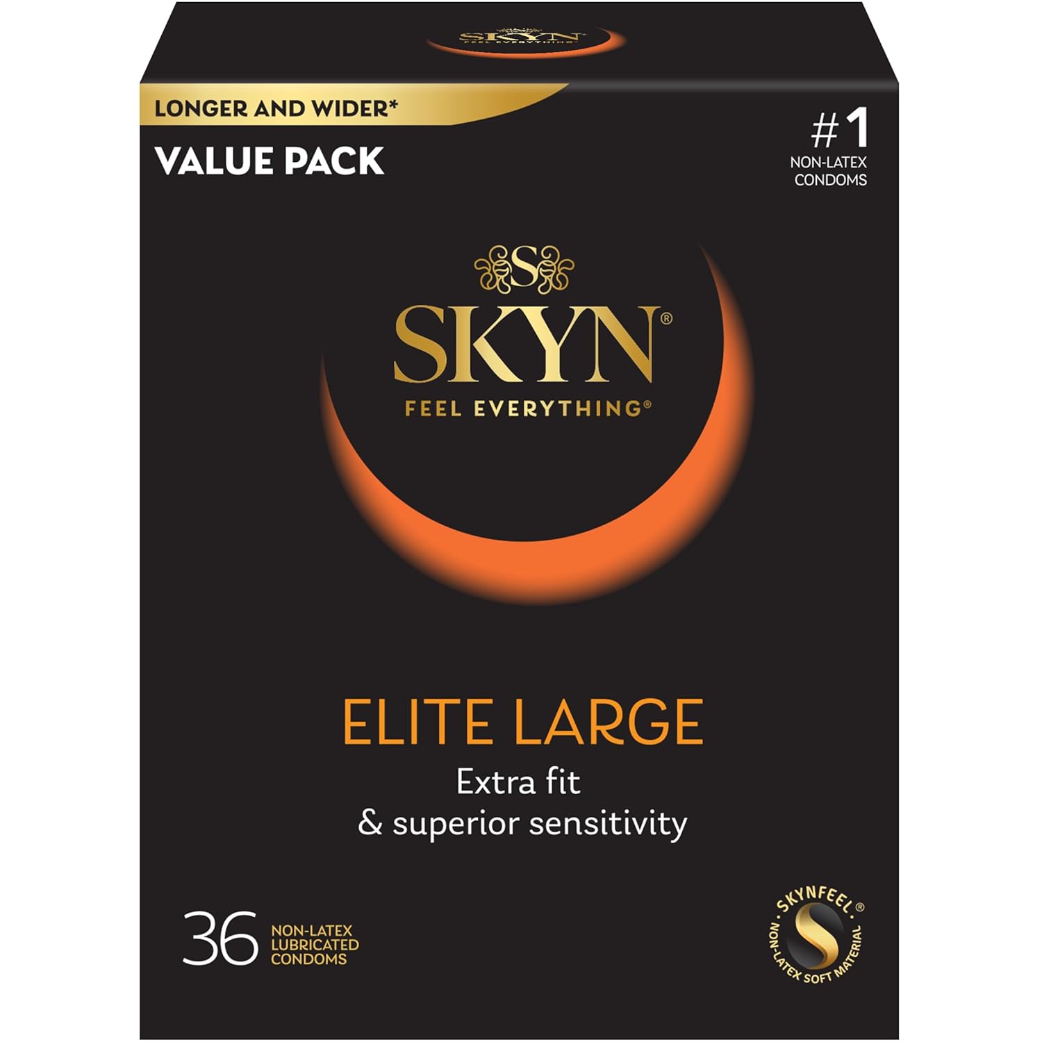 TROJAN Magnum BareSkin Large 24 Count and SKYN Elite Large Non-Latex 36 Count Condoms W799