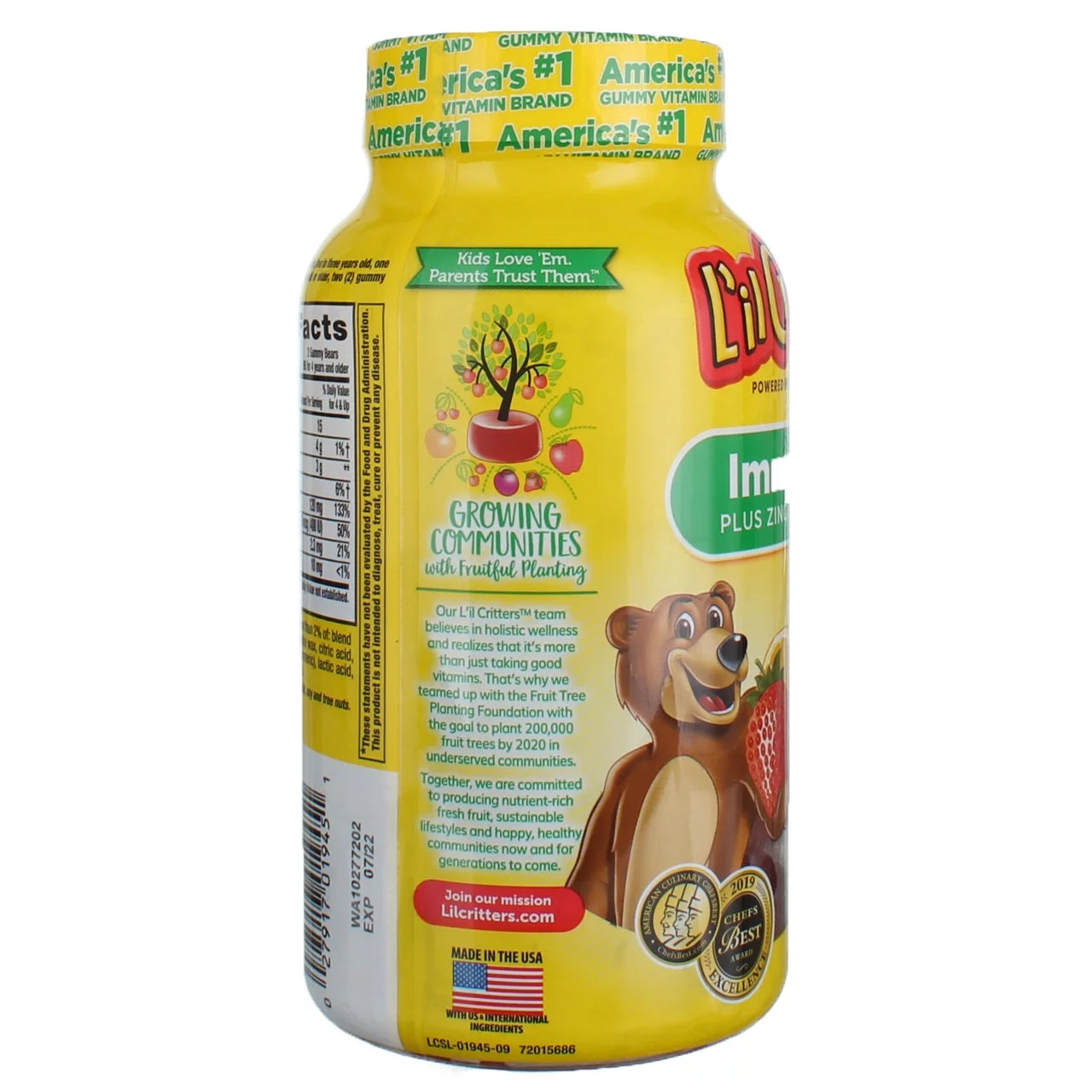 Lil Critters Immune C Plus Zinc Echinacea Gummies, 190 Count, 6 Pack H462