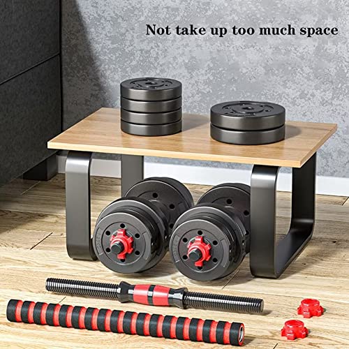 Adjustable Dumbbells Set of 2, Convertible to Barbell, 20-80lbs for Home Gym Z143