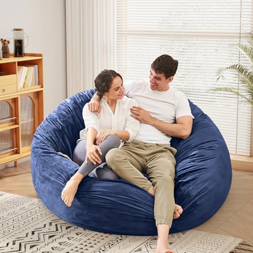 Giant Bean Bag Chair for Adults Convertible Bed with Microfiber Cover Charcoal G62613