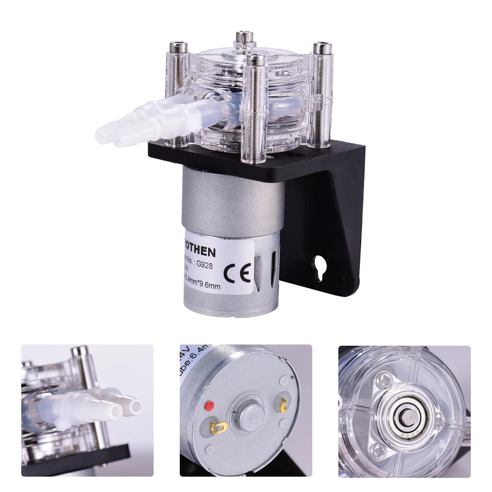 GROTHEN DC 12V Peristaltic Dosing Pump with Silicone Tubing for Aquarium Lab V944