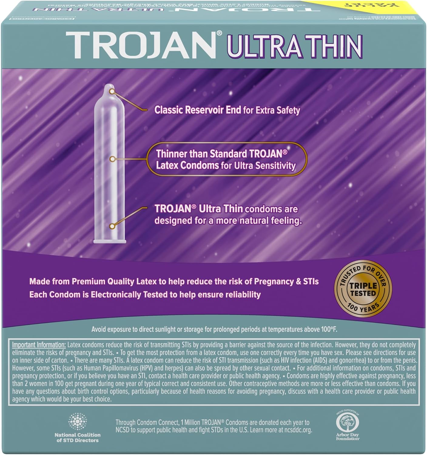 TROJAN Ultra Thin and Pleasure Variety Condoms Value Bundle E9377