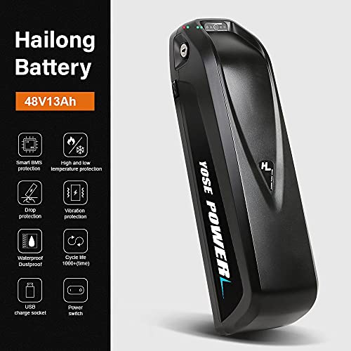 Yose Power 36V/48V/52V Ebike Down Tube Battery with Charger U127