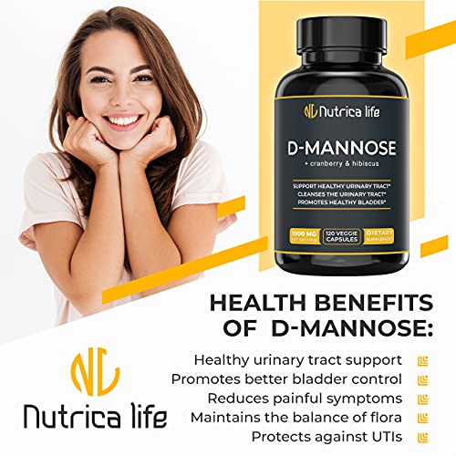D-Mannose 1000mg Capsules with Cranberry & Hibiscus Extract N49941